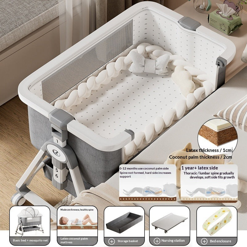 Portable Foldable Baby Cradle Bed On Wheels