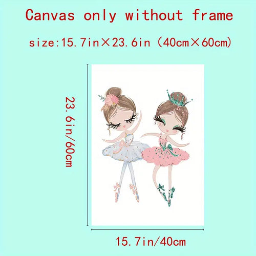 3pcs Ballet Girl Canvas Prints for Nursery