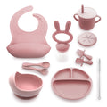 Silicone  Feeding Set In Pink