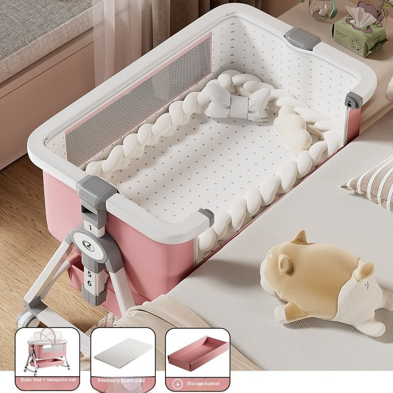 Portable Foldable Baby Cradle Bed On Wheels