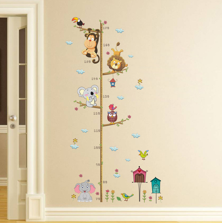 Cartoon Height Wall Stickers for Kids' Room