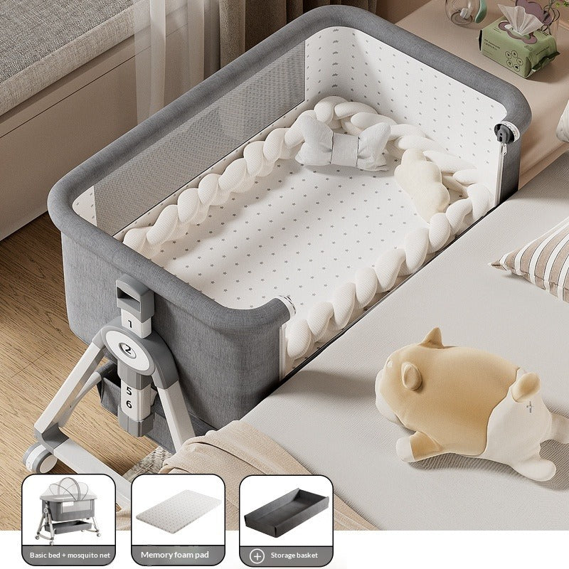 Portable Foldable Baby Cradle Bed On Wheels