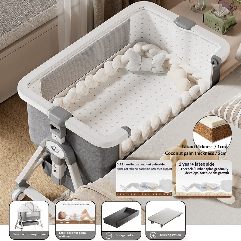 Portable Foldable Baby Cradle Bed On Wheels