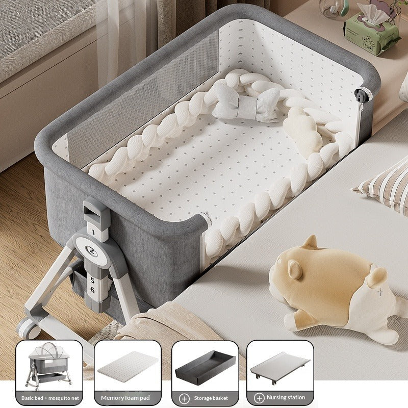 Portable Foldable Baby Cradle Bed On Wheels