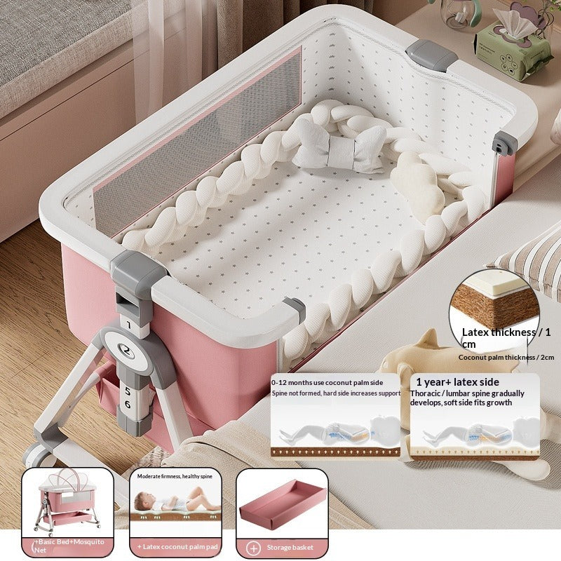 Portable Foldable Baby Cradle Bed On Wheels