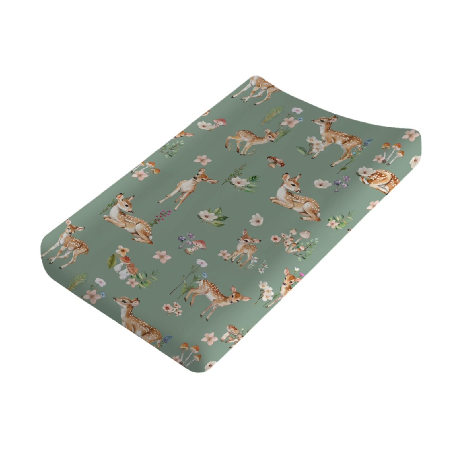 Spring Woodland Animal Changing Pad Cover
