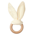 Ali+Oli Crinkle Bunny Ears Wooden Teethers for Babies (Natural)