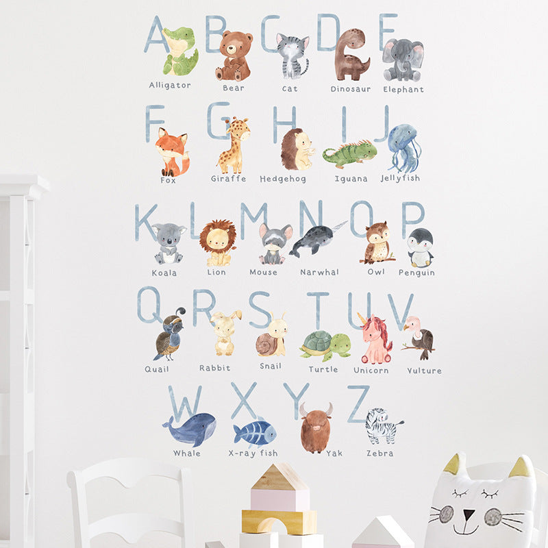 Animal Letter Wall Stickers for Kids'