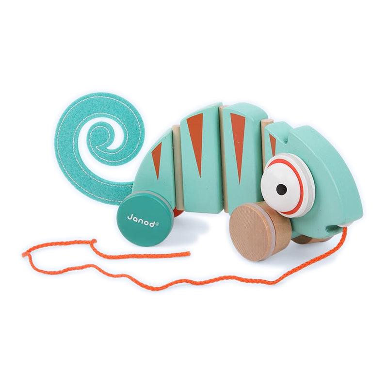 Janod Tropik Wooden Pull-Along Chameleon