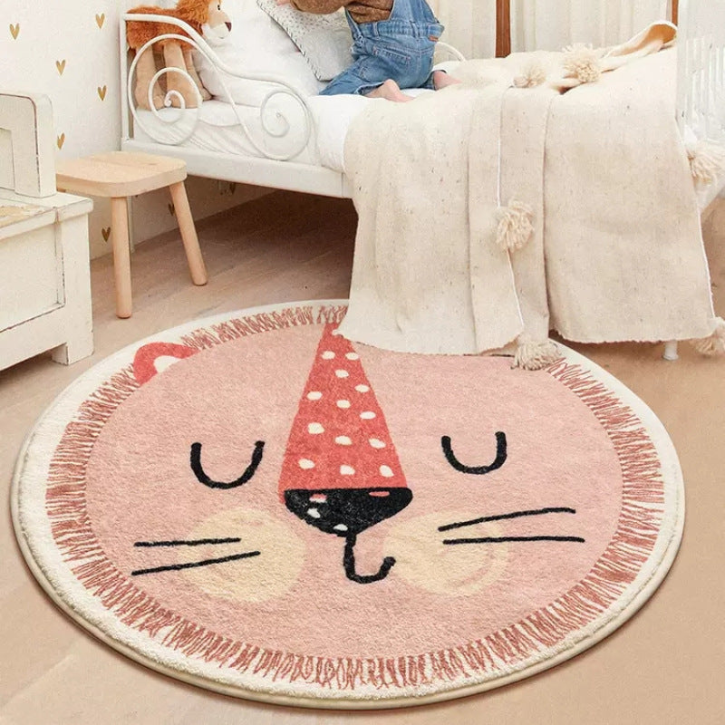 Cartoon Round Rug for Kids' Room
