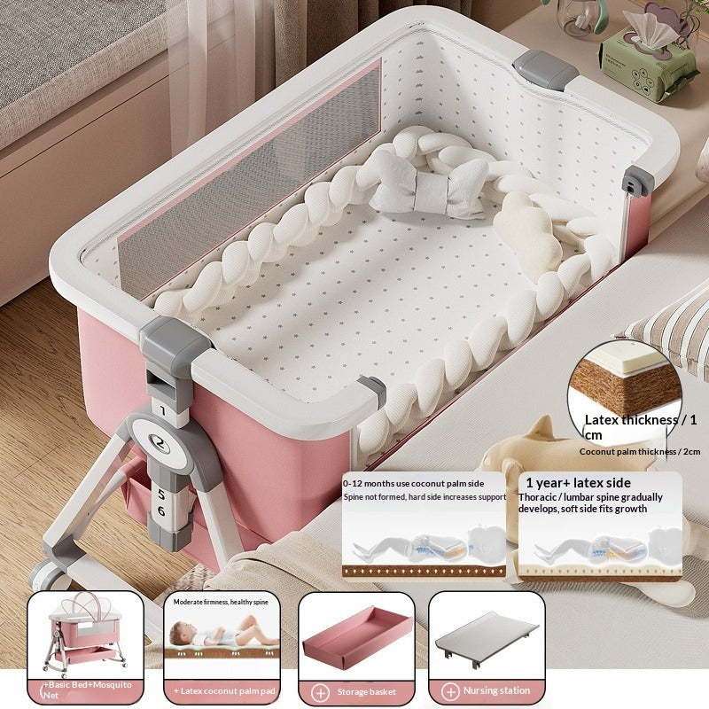 Portable Foldable Baby Cradle Bed On Wheels