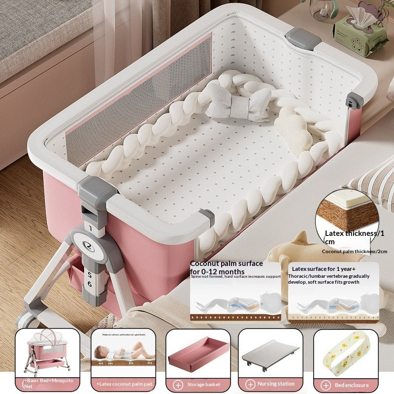 Portable Foldable Baby Cradle Bed On Wheels