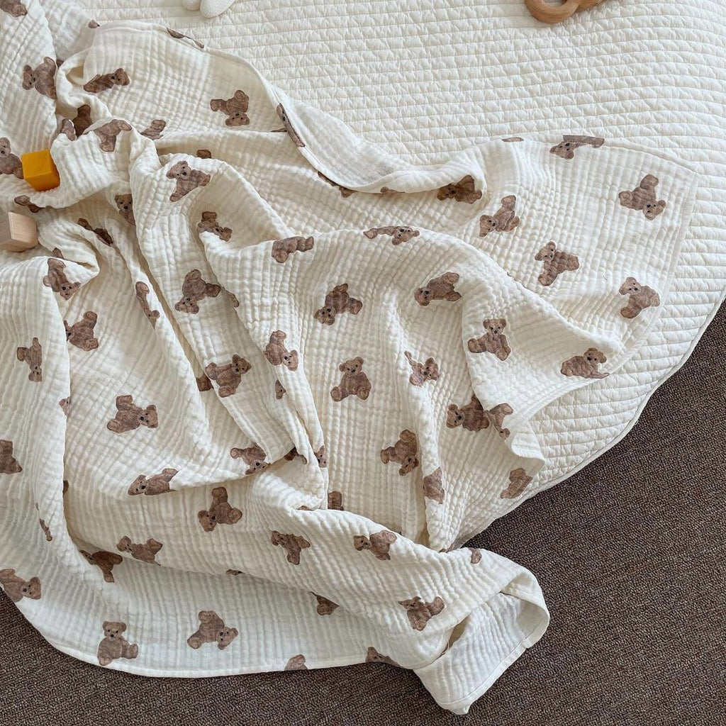 Korean Spring 2021 Kids Double Layer Bear Blanket