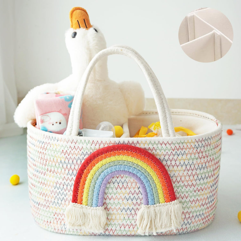 Diaper Caddy Organizer Cotton Rope
