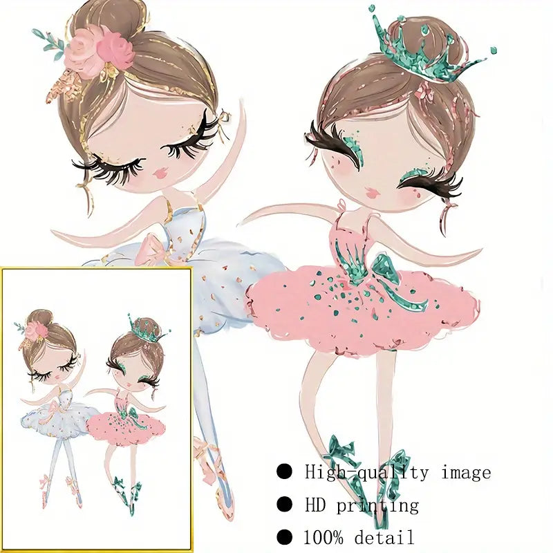 3pcs Ballet Girl Canvas Prints for Nursery