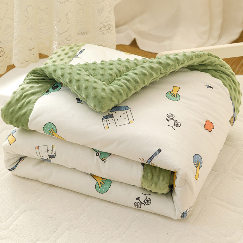 Debela, topla žametna odeja z risanimi motivi za otroke