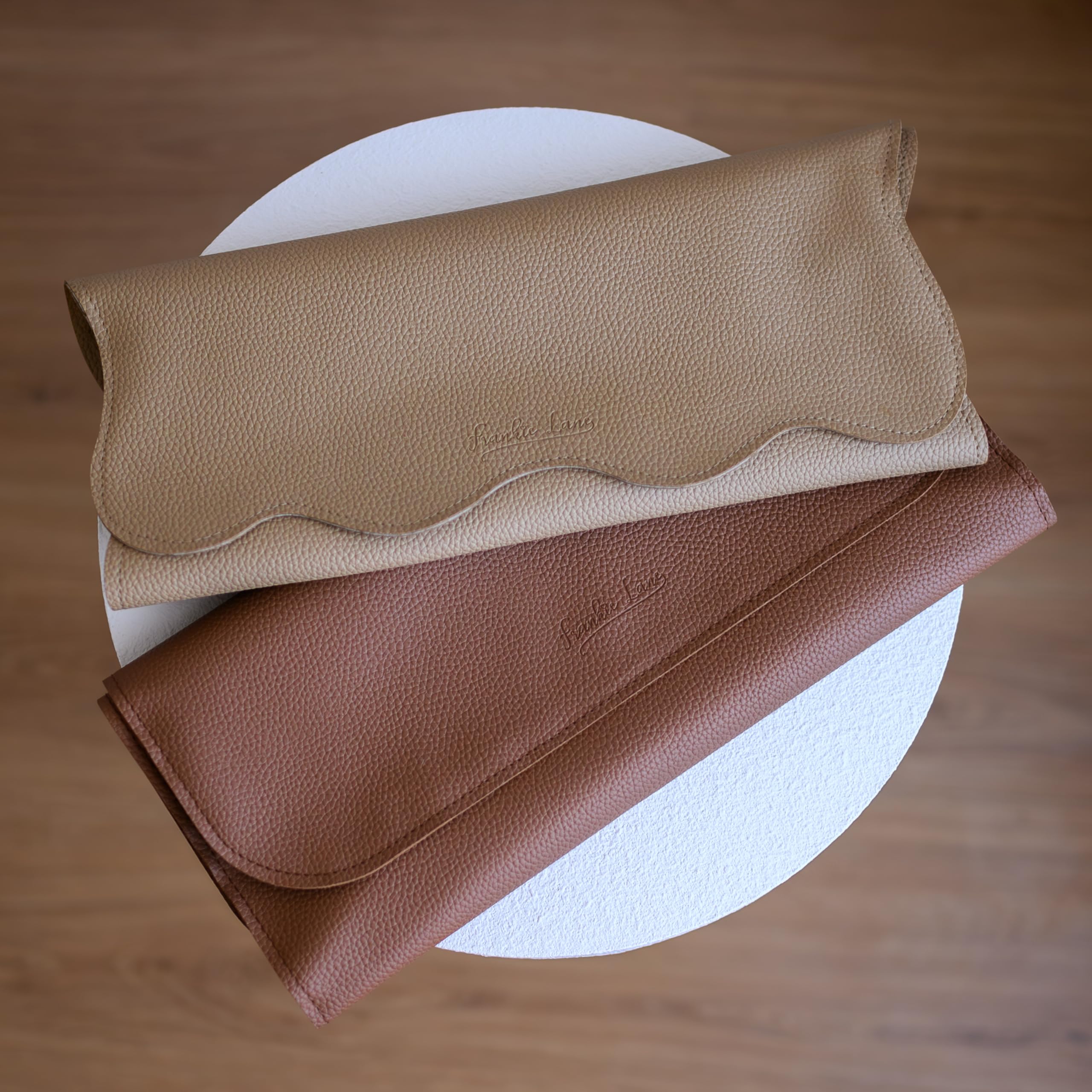 Frankie Lane Premium Vegan Leather Portable Baby Changing Mat Set Of 2