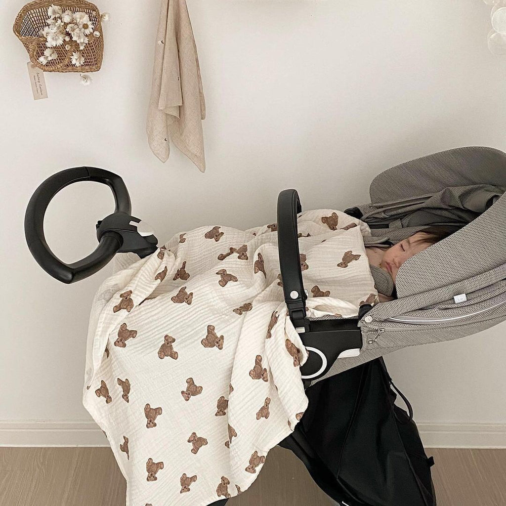 Korean Spring 2021 Kids Double Layer Bear Blanket