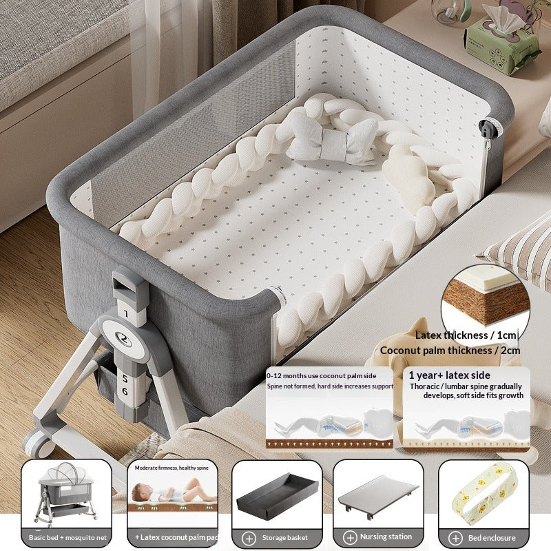 Portable Foldable Baby Cradle Bed On Wheels