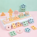 Montessori Geometric Shape Wooden Educational Toy Set for Children-2