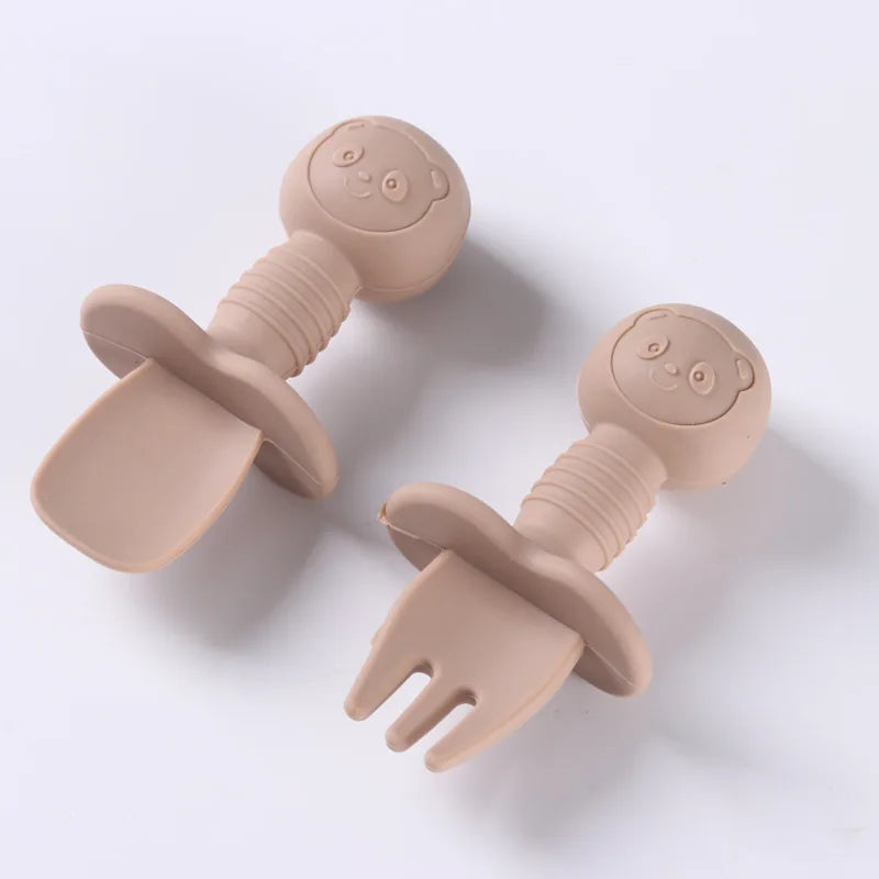 Silicone Baby Spoon & Fork Set