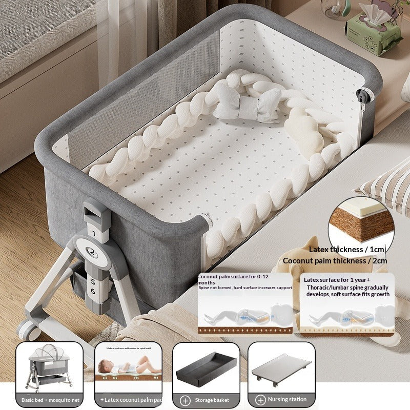 Portable Foldable Baby Cradle Bed On Wheels