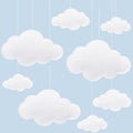 8 Pcs 3D Cloud Decoration Hanging Clouds