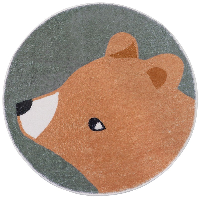 Cartoon Round Rug for Kids' Room