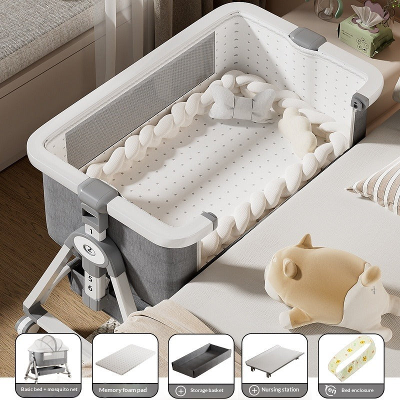 Portable Foldable Baby Cradle Bed On Wheels