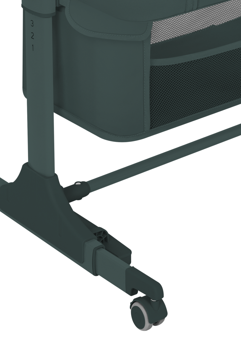 Lionelo Jodie 3-in-1 Bedside Crib In Green Graphite