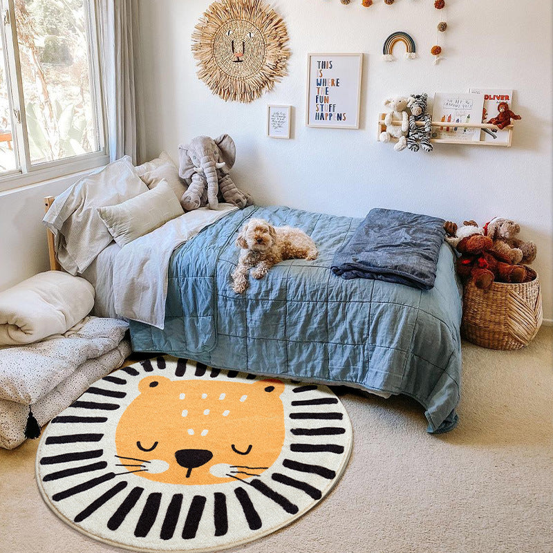 Cartoon Round Rug for Kids' Room