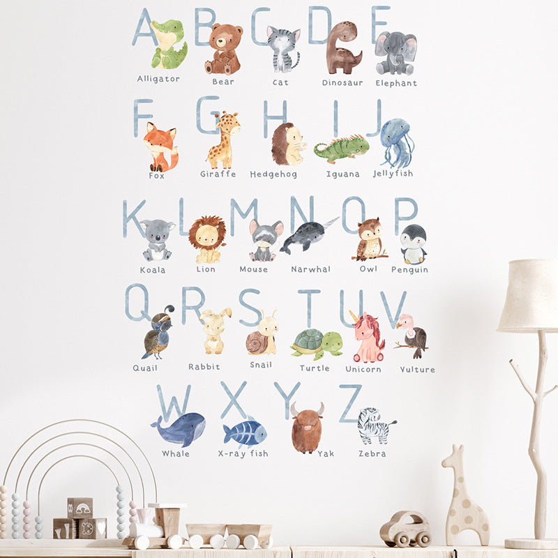 Animal Letter Wall Stickers for Kids'