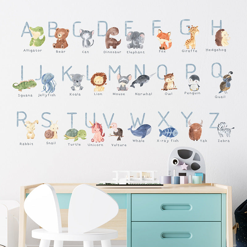 Animal Letter Wall Stickers for Kids'