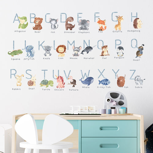 Animal Letter Wall Stickers for Kids'