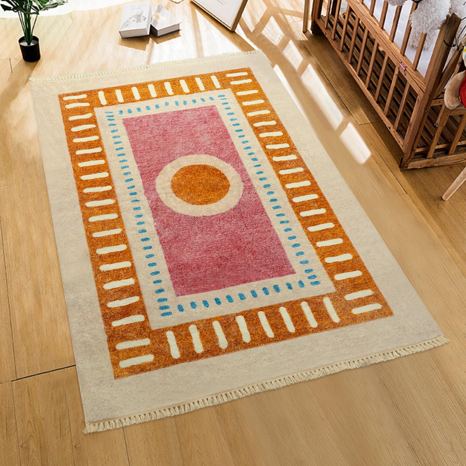 Boho Area Rugs for Bedroom 4x6 Sun