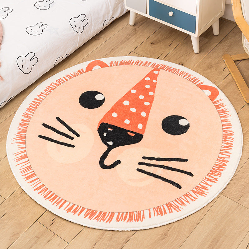 Cartoon Round Rug for Kids' Room