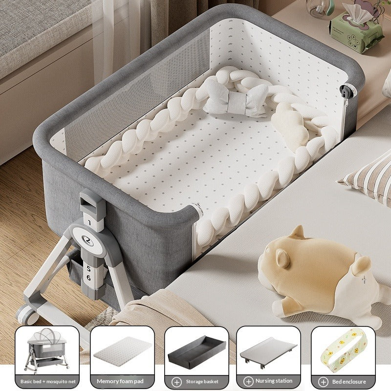Portable Foldable Baby Cradle Bed On Wheels