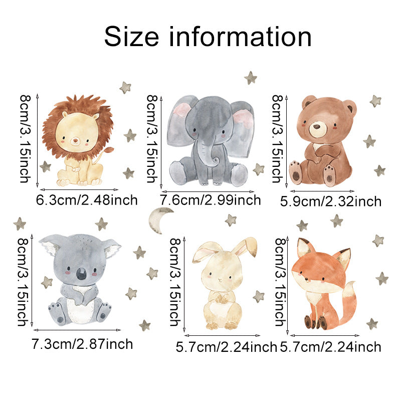 Cute Animal Switch Stickers for Kids' Room Decor