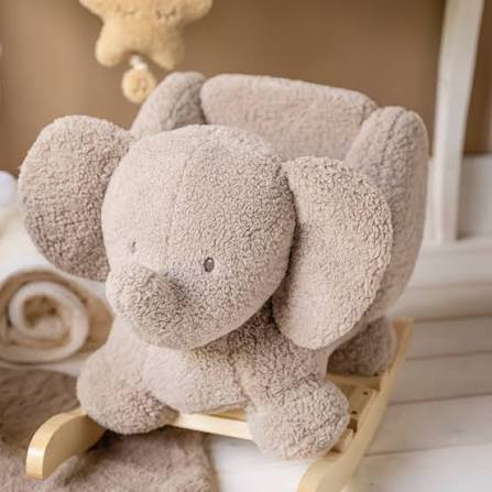 Nattou Elephant Rocking Toy In Taupe