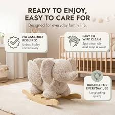 Nattou Elephant Rocking Toy In Taupe