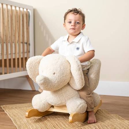Nattou Elephant Rocking Toy In Taupe
