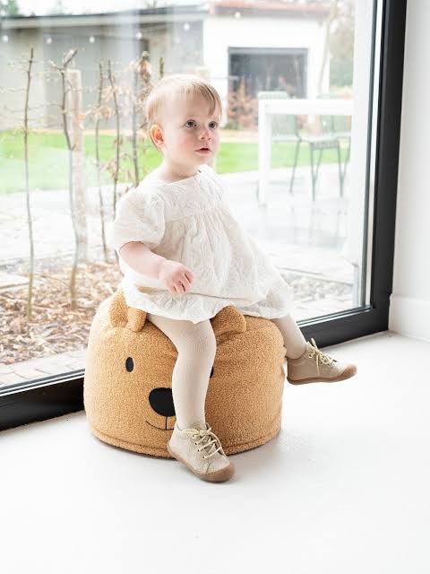 Childhome Teddy Bear Pouf – Soft Beige