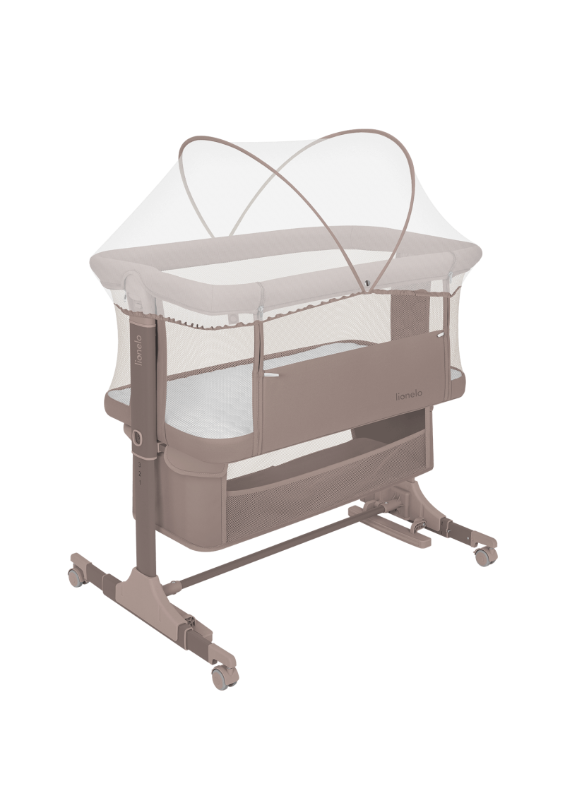 Lionelo Jodie 3-in-1 Bedside Crib In Taupe