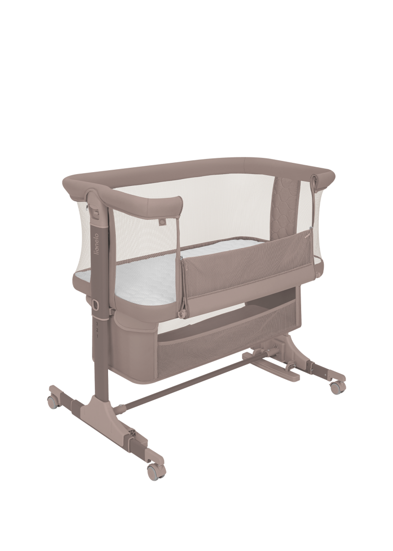 Lionelo Jodie 3-in-1 Bedside Crib In Taupe