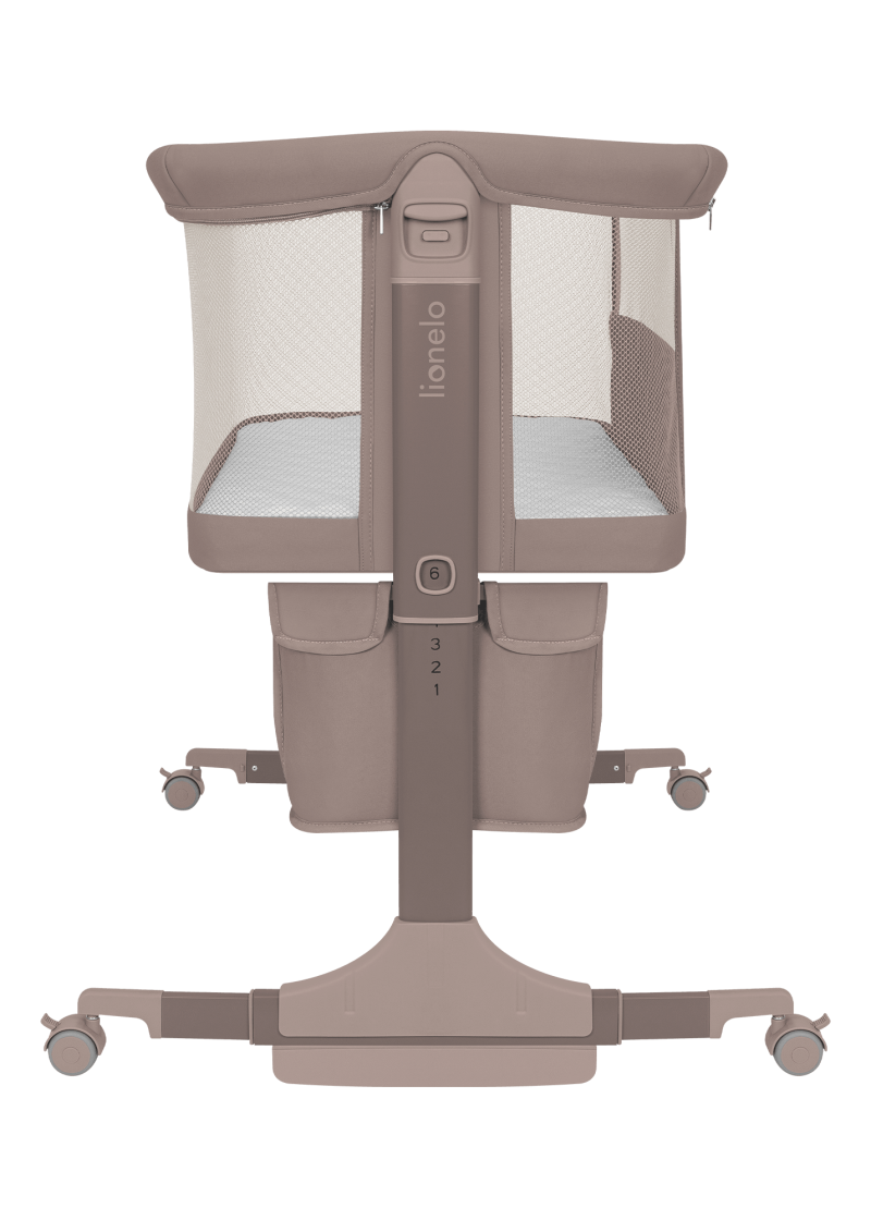 Lionelo Jodie 3-in-1 Bedside Crib In Taupe