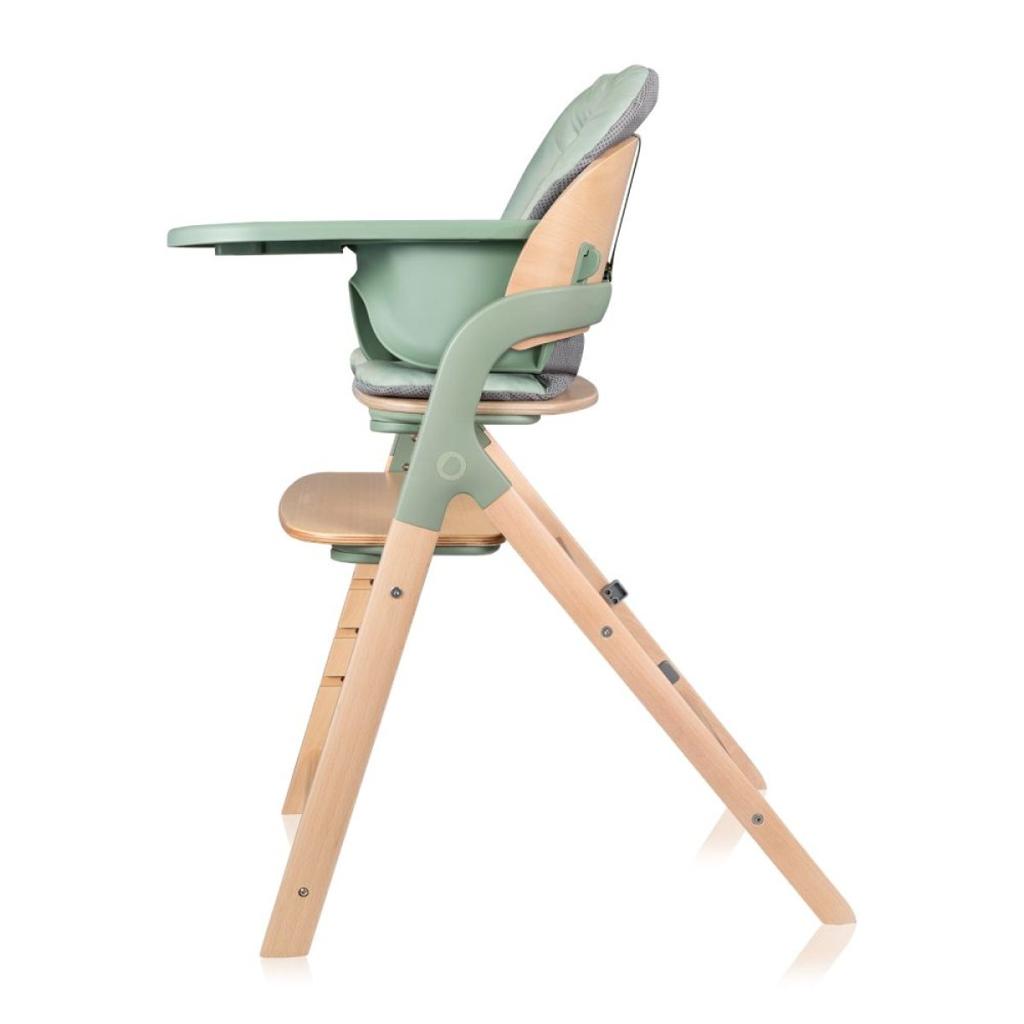 Lionelo Megan 3-in-1 Wooden High Chair In Biege/Green