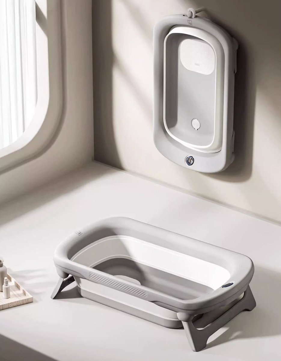 Foldable Smart Baby Bathtub with Digital Temperature Display